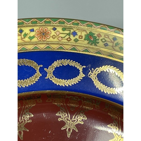 Vintage Rosenthal Bavaria Dinner Plate Cherub Victorian Carriage Scene Gilt - Picture 7 of 10